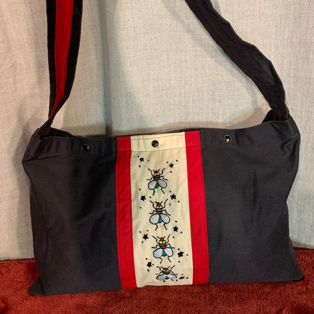 Handmade Hand embroidered Fly bag